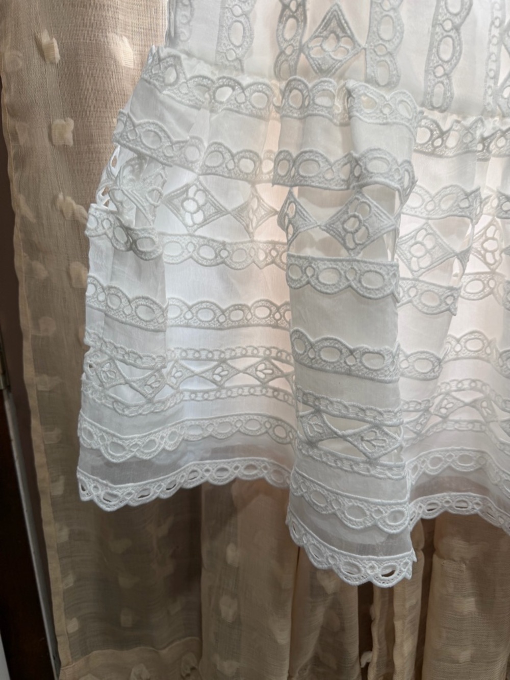Endless Rose cottagecore Lace Trim Crochet Mini Dress White Size M Romantic - Picture 4 of 8